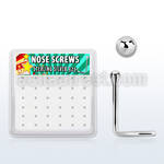 nwsv15bx caja display 36 piercing nariz l plata esterlina 925 bola 1 5mm distribuidor mayorista