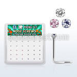 nwz15mbx caja display 36 piercing nariz l plata esterlina 925 zirconia redonda 1 5mm mayorista
