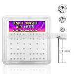 nybxmc2 caja display piercing nariz doblar tu mismo plata esterlina 925 0 6mm cristal claros redondos distribuidor