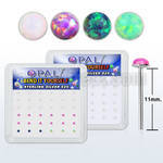nyo15 caja 36 piercing nariz doblar tu mismo plata 925 0 6mm opalos sinteticos redondos 1 5mm al por mayor