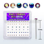nyrdxabm caja display piercing nariz doblar tu mismo plata esterlina 925 0 6mm cristal redondos recubrimiento ab 1 5mm mayorista