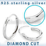 pholb pair hoop earrings round tube diamond cut