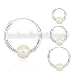 phop par pendientes aro plata esterlina 925 lisa bola pera 4mm distribuidor
