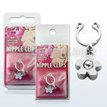 pknp22 surtido piercings falsos clips pezon falsos flor cristal claro centro 1 pieza distribuidor mayorista