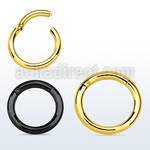 pvd plated steel hinged segment ring, 12g (2mm) 