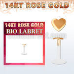 rbiht labret bio flexible transparente oro rosa 14 kts presion corazon liso oro 2 5mm venta
