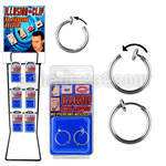 rkclp estante 72 pares piercings falsos clip resorte pack blister 8mm 12mm mayorista