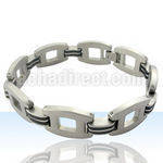 rsb108 brazalete acero quirurgico uniones rectangulares anchas bisagra mate goma distribuidor