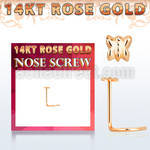 rsbt piercing nariz oro rosa 14 kts 0.6mm mariposa 2 5mm distribuidor mayorista