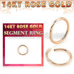 rsegh16 14k rose gold hinged segment ring 16g
