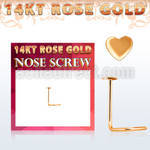 rsht piercing nariz oro rosa 14 kts 0 6mm corazon oro liso 2 5mm mayorista