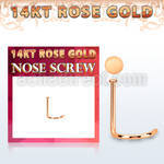 rsrd1 piercing nariz oro rosa 14 kts 0 6mm redonda 1mm mayorista