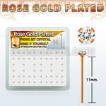 rsyp6xc caja display piercing nariz doblar tu mismo plata esterlina 0 6mm oro rosa cristal redondo claro 1 25mm distribuidor mayorista