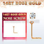 rszc1 piercing nariz oro rosa 14 kts 0 6mm zirconia redonda 2mm distribuidor mayorista