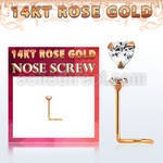 rszhc1 piercing nariz oro rosa 14 kts 0 6mm zirconia corazon 3mm mayorista