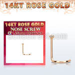 rszm12 piercing nariz oro rosa 14 kts 0 6mm zirconia redonda clara 1 25mm distribuidor mayorista