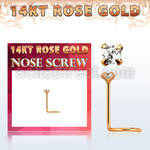 rszqc1 piercing nariz oro rosa 14 kts 0 6mm zirconia cuadrada 2mm distribuidor mayorista