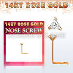 rsztc1 piercing nariz oro rosa 14 kts 0 6mm zirconia tri 3mm al por mayor