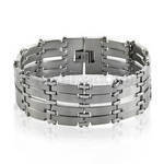 sb135 brazalete acero inoxidable multi uniones extra amplias mate venta