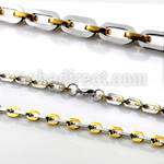sgnk4 collar uniones oro acero inoxidable liso alternantes al por mayor