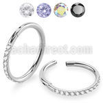 sgsh10 316l steel hinged segment ring cz stones