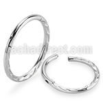 sgsh19 316l steel hinged segment ring diamond cut design