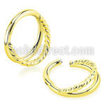 sgtsh12 anodized 316l steel hinged segment ring plaintwisted