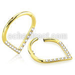 sgtsh15 anodized 316l steel hinged segment ring cz pear