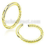 sgtsh20 anodized 316l steel hinged segment ring twisted wire