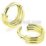 sgtsh6 anodized 316l steel hinged segment ring triple rings