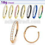 sgtshs10 pvd plated steel hinged segment ring 18g cnc cz