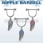 snpod18 barbell pezon estribo acero quirurgico bolas 5mm ala pajaro mayorista