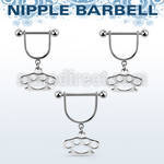 snpod4 barbell pezon estribo acero quirurgico bolas 5mm puno americano colgado mayorista