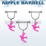 snpod8 barbell pezon estribo acero quirurgico bolas 5mm paloma pintada mayorista