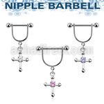 snpoz10 barbell pezon estribo acero quirurgico bola 5mm colgante cruz zirconia redonda central distribuidor mayorista