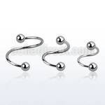 sp20b espiral ceja acero quirurgico bolas 3mm mayorista