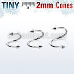 specn2 espiral ceja acero quirurgico 1mm conos 2mm mayorista