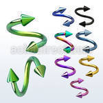spetcn espiral ceja acero quirurgico pvd conos 3mm distribuidor