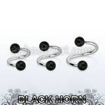spwk5 espiral organica barra acero 316l bolas cuerno negro 5mm distribuidor mayorista