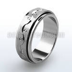 sr118 anillo giratorio acero inoxidable ola al por mayor