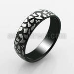 srb52 anillo acero inoxidable anodizado negro patron roto distribuidor