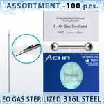 sset08 kit piercings profesional 100 barbells pezon acero quirurgico 316l bolas 4mm 100 agujas acero quirurgico esterilizadas distribuidor