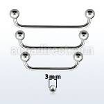 sudb3 barbell superficial industrial acero quirurgico 90 grados bolas 3mm distribuidor mayorista