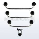 sudbt3 barbell superficial industrial acero 316l brillo espejo 90 grados bolas acero anodizado negro 3mm distribuidor