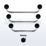 sudbt4 barbell superficial industrial acero 316l brillo espejo 90 grados bolas acero anodizado negro 4mm al por mayor