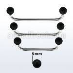 sudbt5 barbell superficial industrial acero 316l brillo espejo 90 grados bolas acero anodizado negro 5mm venta