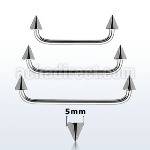 sudcn5 barbell superficial industrial acero quirurgico 90 grados conos acero 5mm distribuidor