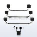 suddt4 barbell superficial industrial acero 316l brillo espejo 90 grados dados acero anodizado negro 4mm al por mayor