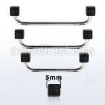 suddt5 barbell superficial industrial acero quirurgico brillo espejo 90 grados dados acero anodizado negro 5mm mayorista