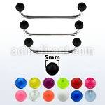 sudvb5 barbell superficial industrial acero quirurgico 90 grados bolas acrilico uv 5mm mayorista